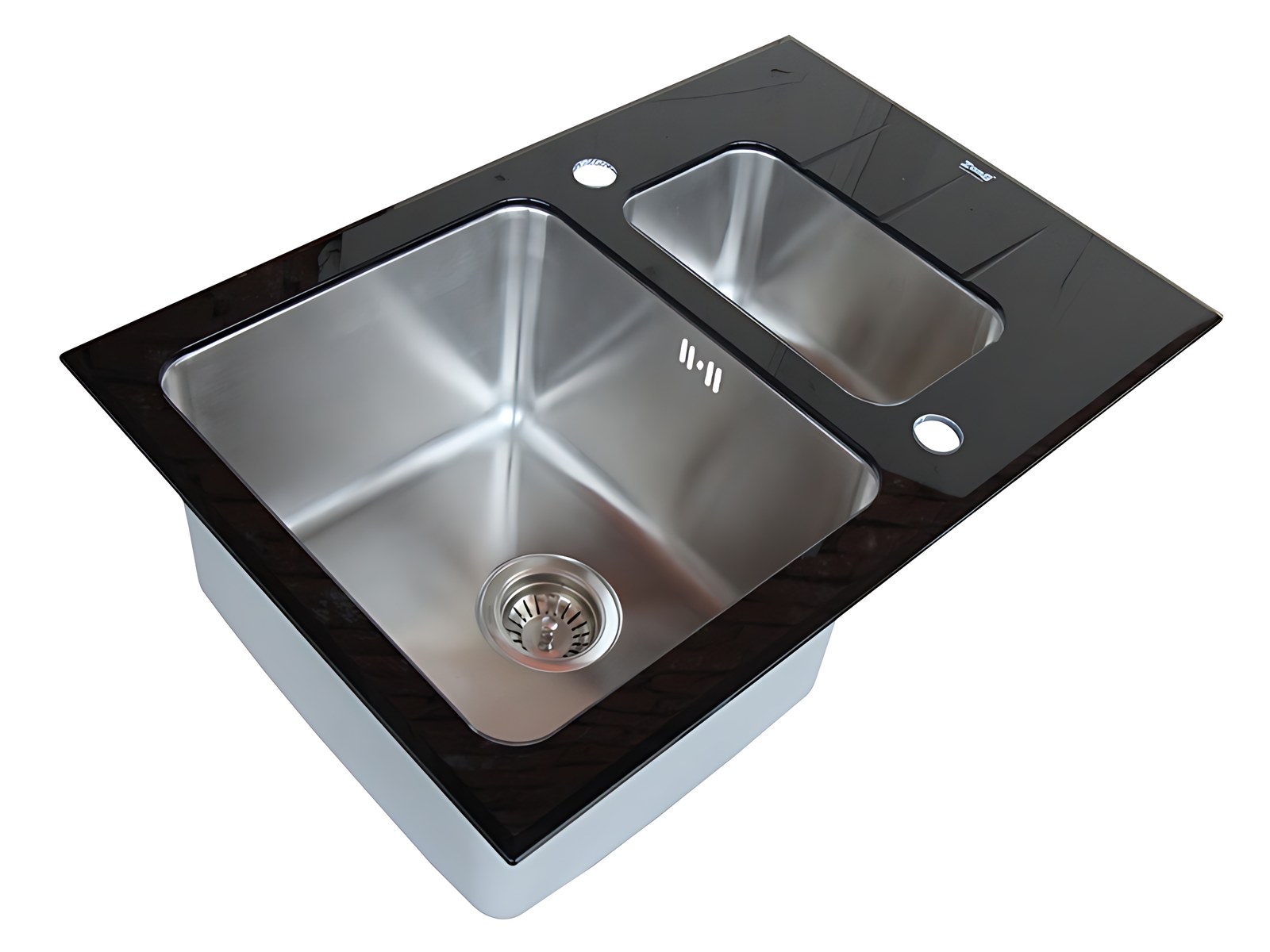 Мойка для кухни Zorg Inox Glass GL-5078-2-BLACK