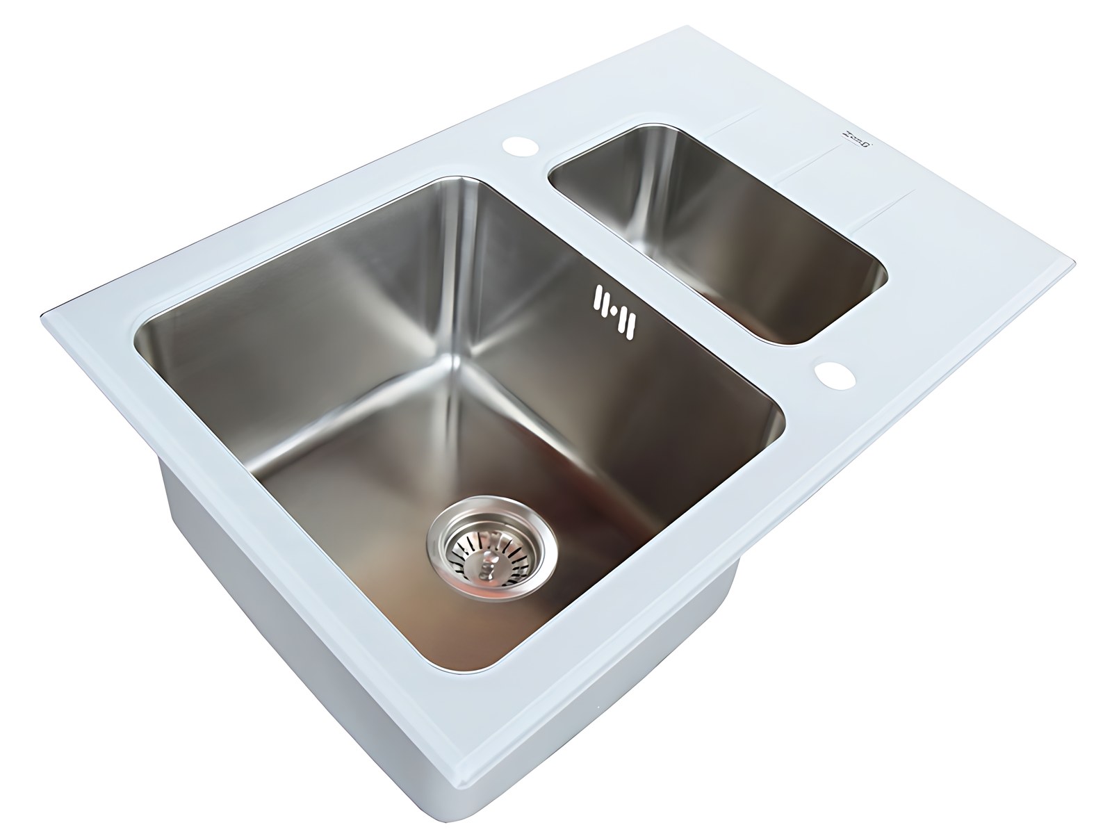 Мойка для кухни Zorg Inox Glass GL-5078-2-WHITE