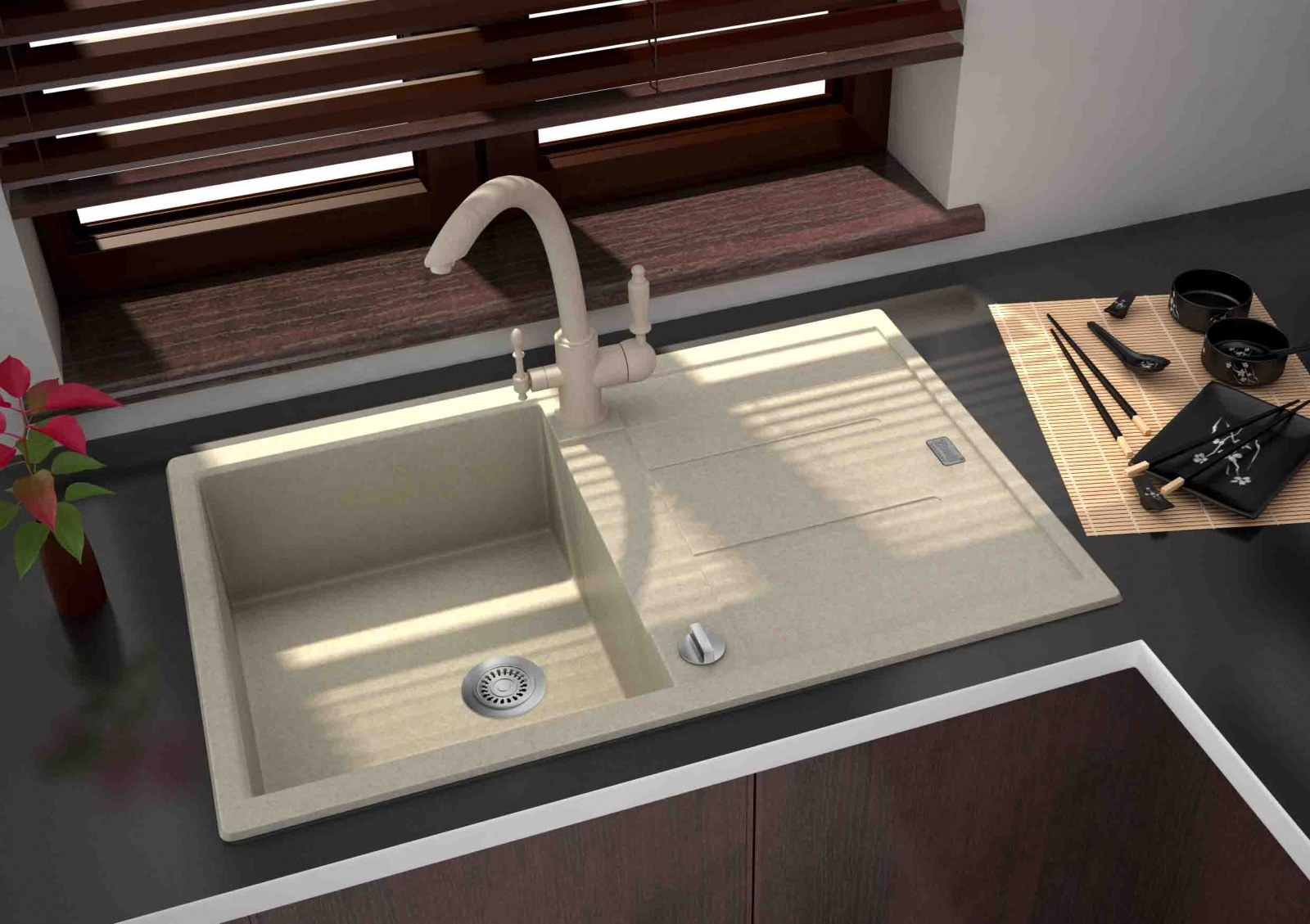 Мойка для кухни ZorG Granit GZR-7850 Exoro Песочный