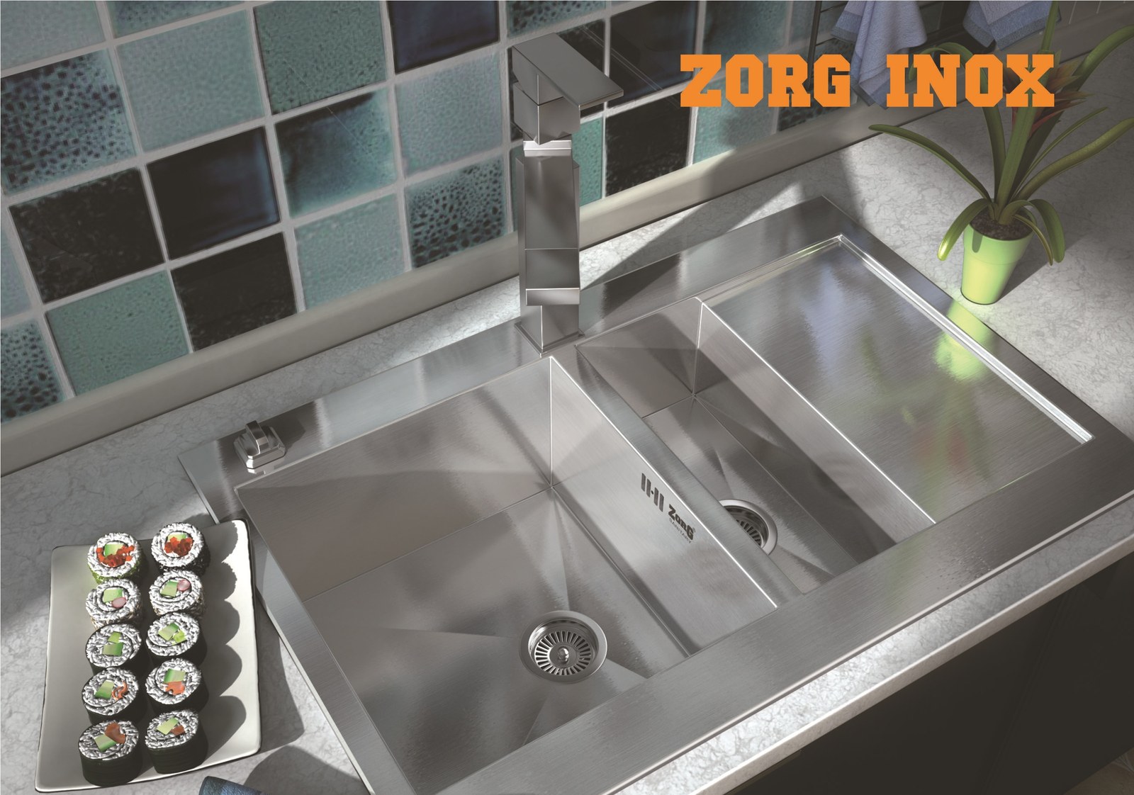 Мойка ZorG INOX X-7851-2