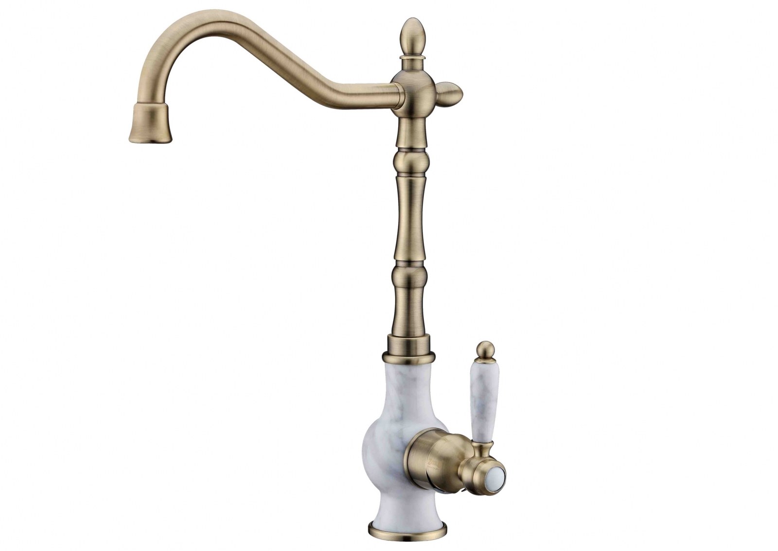 Смеситель с фильтром ZorG ZR 365 Y BIANCO BRONZE