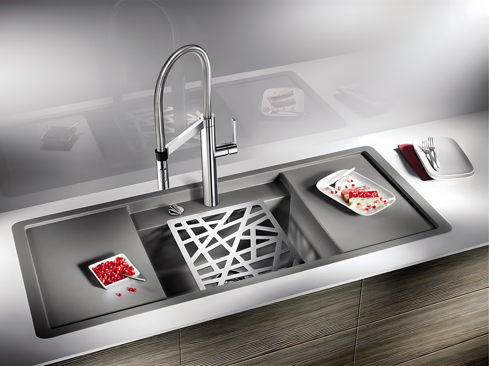 Гранитная кухонная мойка BLANCO ALAROS 6 S Silgranit
